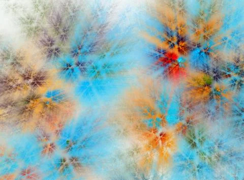 Abstract fractal graphics. Design element. Multicolor Stock Illustration