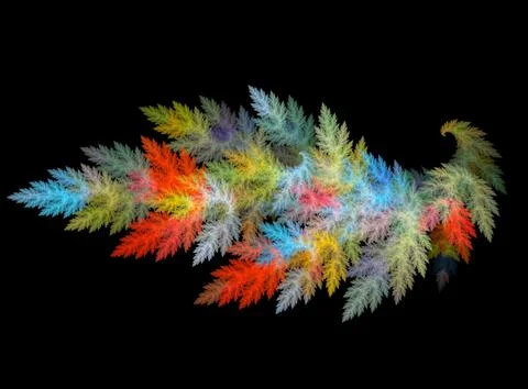 Abstract fractal graphics. Design element. Multicolor Stock Illustration