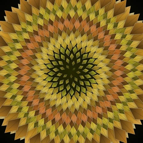 Abstract fractal kaleidoscope pattern background for modern creative design Stock Footage 345691147