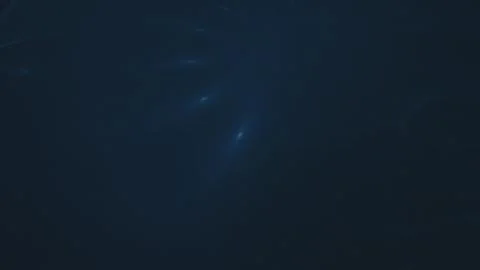 Abstract fractal light rays over dark deep blue background Stock Illustration