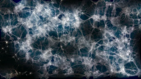 Abstract Fractal light waveforms. Stock Footage 247343954
