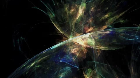 Abstract Fractal Light Waves Background Motion Stock Footage 345961663