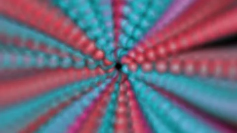 Abstract fractal motion clouds in vibrant blue red gradient Stock Footage 346545720