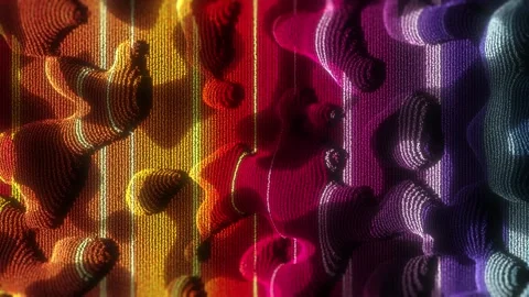 Abstract fractal particles pattern liquid color gradient video loop background Stock Footage 278024102