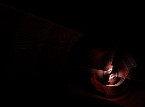 Abstract fractal pattern on black background Stock Illustration