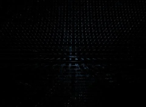 Abstract fractal pattern on black background Stock Illustration