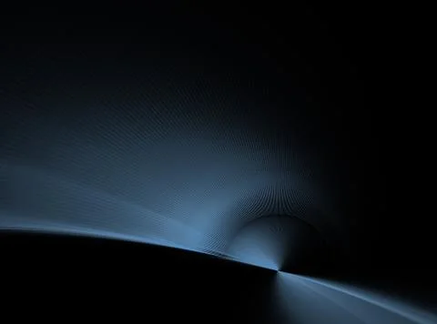 Abstract fractal pattern on black background Stock Illustration