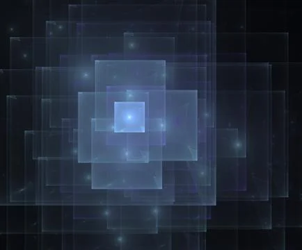 Abstract fractal pattern on black background 库存插图