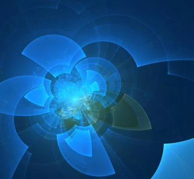 Abstract fractal pattern on black background Stock Illustration