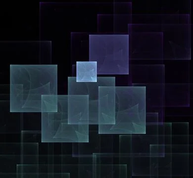 Abstract fractal pattern on black background Stock Illustration