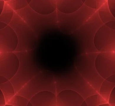 Abstract fractal pattern on black background Stock Illustration