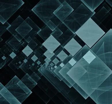 Abstract fractal pattern on black background 스톡 일러스트