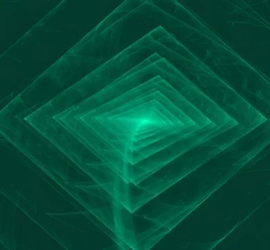 Abstract fractal pattern on black background Stock Illustration