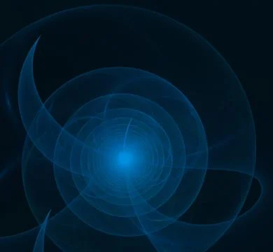 Abstract fractal pattern on black background 库存插图