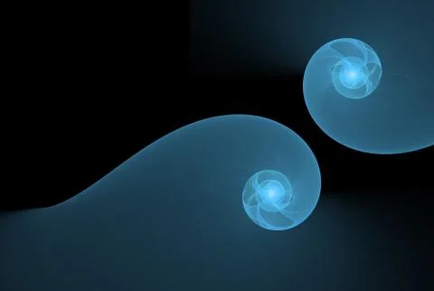 Abstract fractal pattern on black background 스톡 일러스트