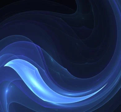 Abstract fractal pattern on black background Stock Illustration