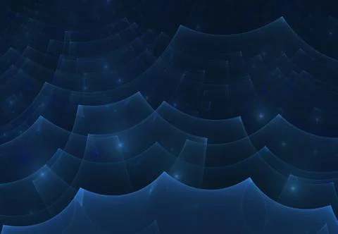 Abstract fractal pattern on black background Stock Illustration