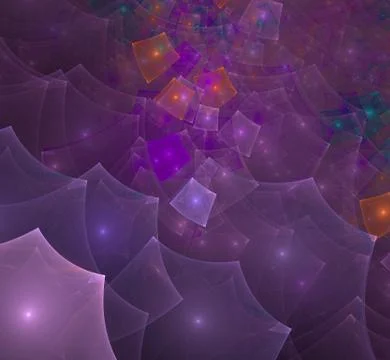 Abstract fractal pattern on black background Illustrazione stock