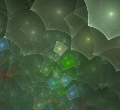 Abstract fractal pattern on black background Stock Illustration