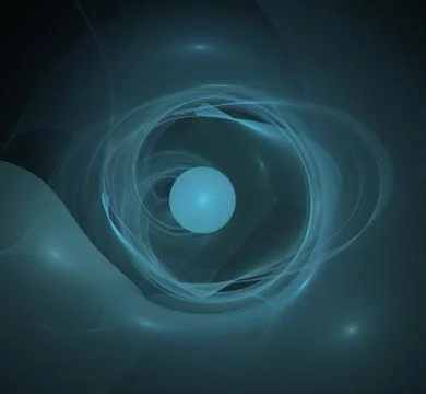 Abstract fractal pattern on black background Stock Illustration