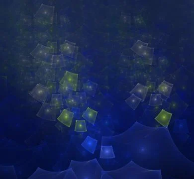 Abstract fractal pattern on black background Stockillustratie