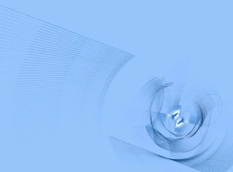 Abstract fractal pattern on blue background Stock Illustration