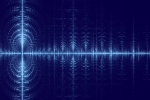 Abstract fractal pattern on blue background Stock Illustration