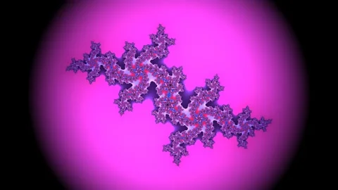 Abstract fractal pattern with bright colors and dark Stock Footage 338204276