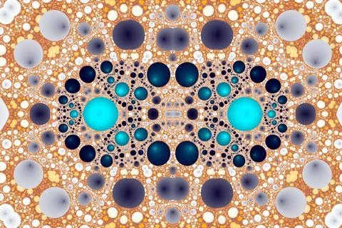 Abstract fractal pattern creating spherical forms Illustrazione stock