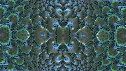 Abstract fractal pattern ornament motion animation background design Video stock 128456772