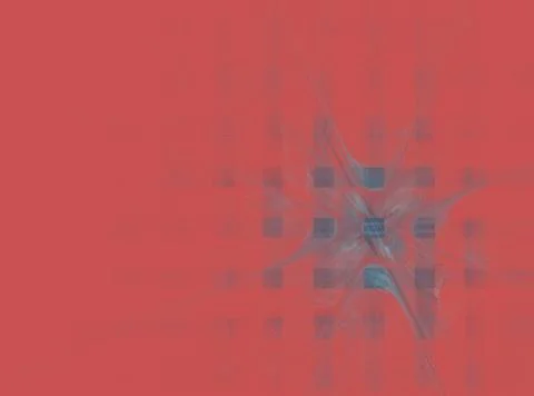 Abstract fractal pattern on red background Stock Illustration