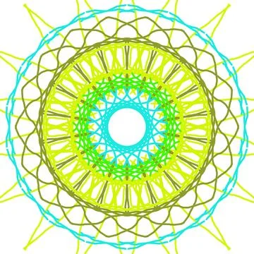 Abstract fractal pattern in the shape of a circular ornament Stock Illustration