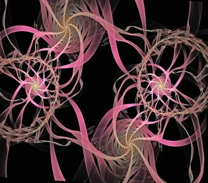 Abstract fractal pattern in soft pink and colours. Illustrazione stock