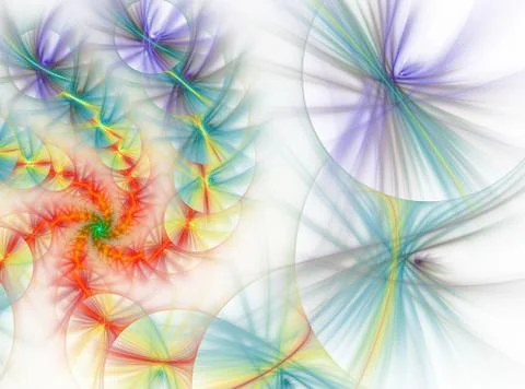 Abstract fractal pattern on white background Stock Illustration