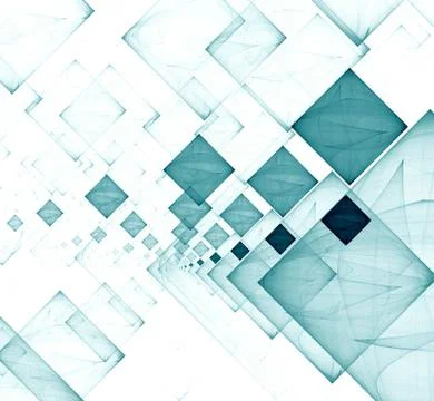 Abstract fractal pattern on white background Stockillustratie