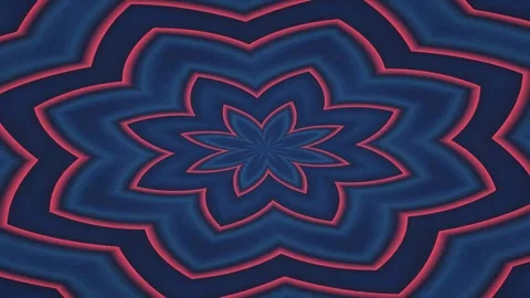 Abstract Fractal Patterning in Blue and Pink Geometric Swirls Stock Footage 327605351
