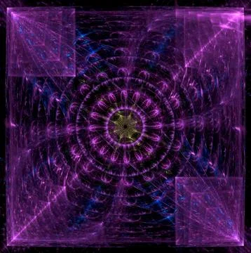 Abstract fractal polygonal element Illustrazione stock