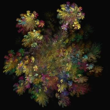 Abstract fractal, Rainbow explosion pattern. Wallpaper Stock Illustration