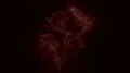 Abstract fractal red glowing dark space art 3D geometry animation HD Footage