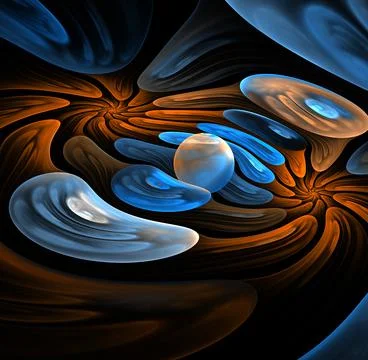 Abstract fractal shape Stock Illustration