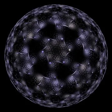 Abstract fractal sphere background Illustrazione stock