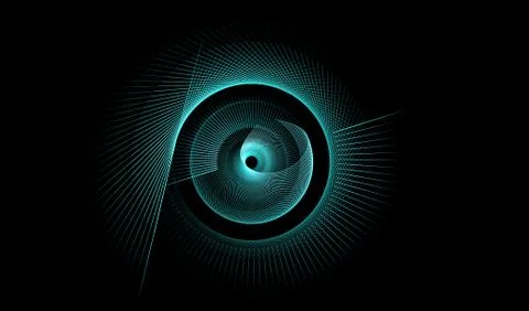 Abstract fractal spiral pattern Stock Illustration