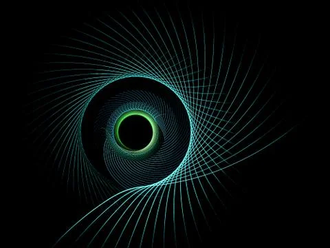 Abstract fractal spiral pattern Stock Illustration