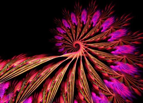 Abstract fractal spiral pattern Stock Illustration