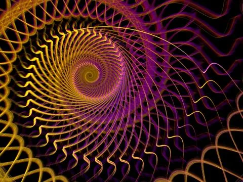 Abstract fractal spiral pattern Stock Illustration