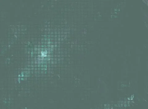 Abstract fractal square pattern on green background Illustrazione stock