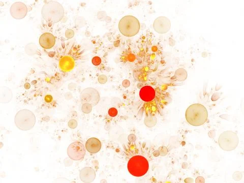 Abstract fractal structure consisting of luminous spheres or bubbles. Eleganc Stock-Illustration