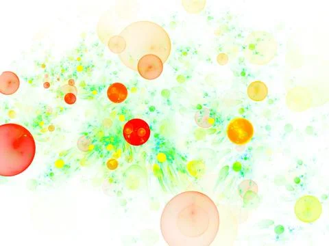 Abstract fractal structure consisting of luminous spheres or bubbles. Eleganc イラスト素材