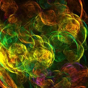 Abstract Fractal Transparent Cloud Background  -  Fractal Art Stock Illustration