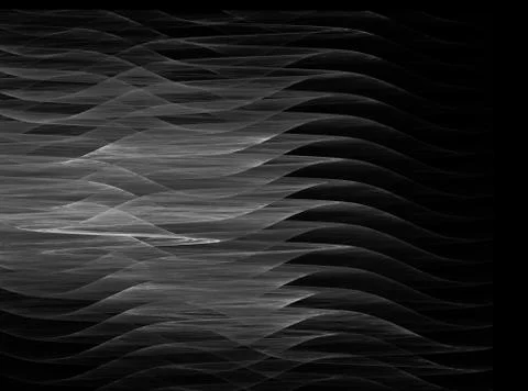 Abstract fractal wave  pattern on black background Stockillustratie